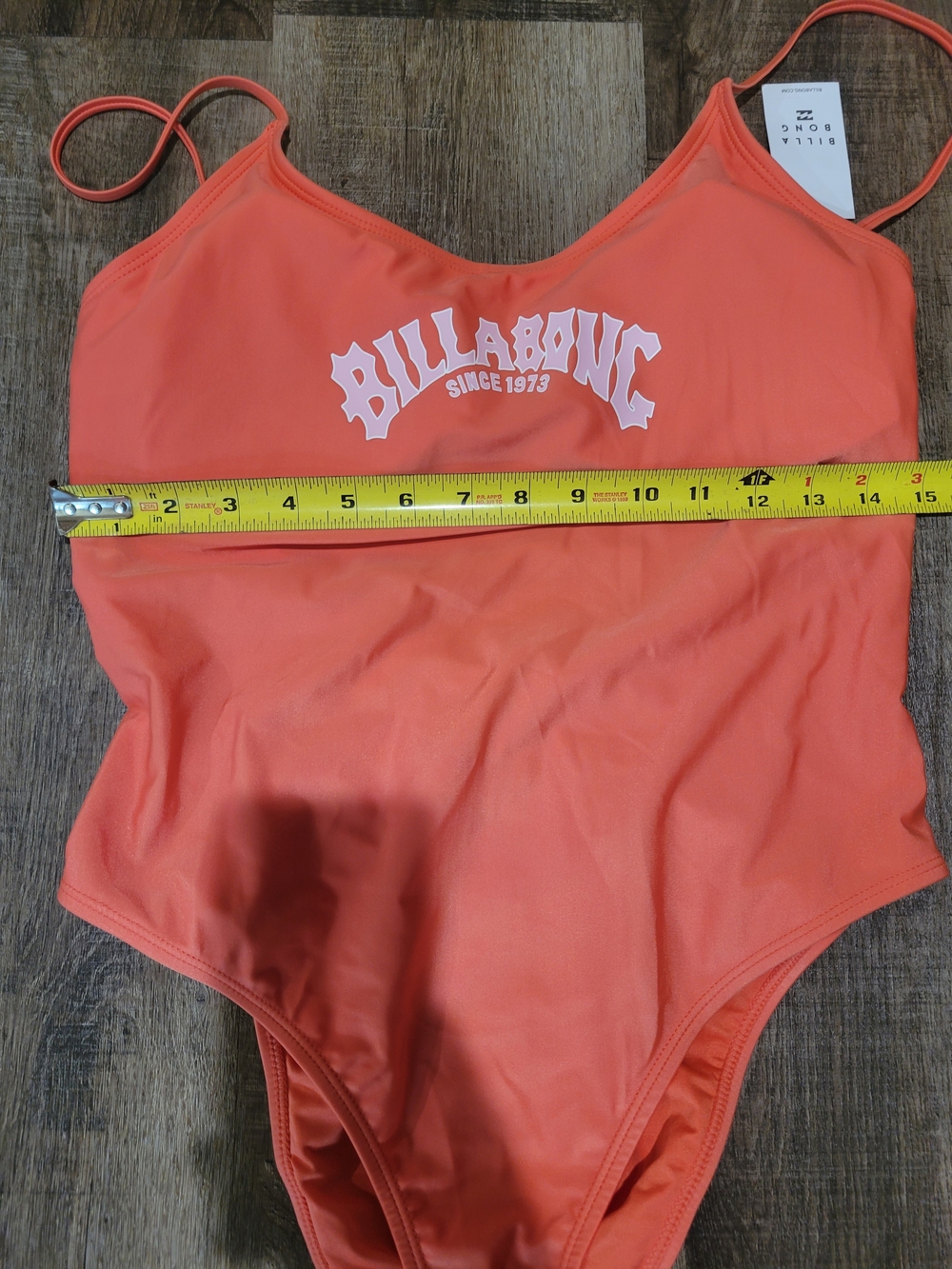 Billabong Coral One-Piece Swimsuit with White Logo - Picture 9 of 10